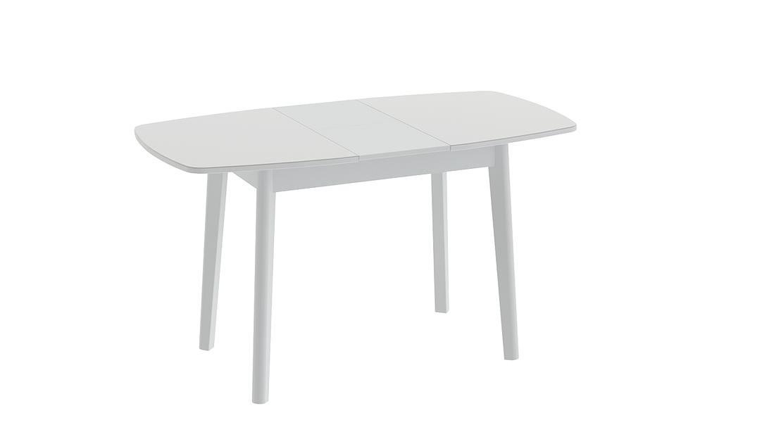 Стол обеденный Версаль тип 1, 110(+31.5)×75×76 см белый, стекло белое фото 4