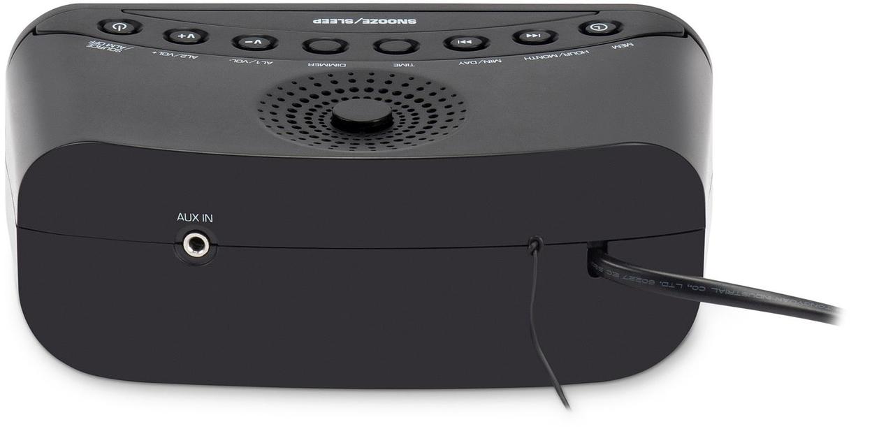 Радиобудильник Hyundai H-RCL221 черный LCD подсв:белая часы:цифровые FM фото 3