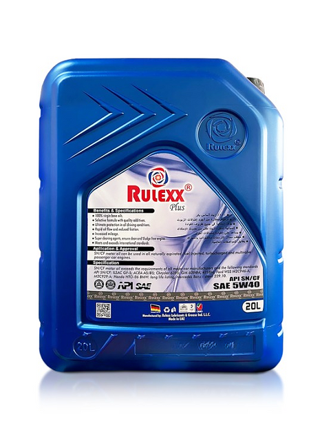 Моторное масло с передовой технологией Rulexx Plus SAE 5W40 API SN/CF 20 л фото 1