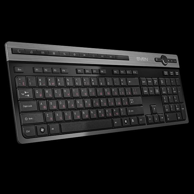 Клавиатура Wireless Sven KB-E5500W 2,4 GHz, 115кл. фото 2