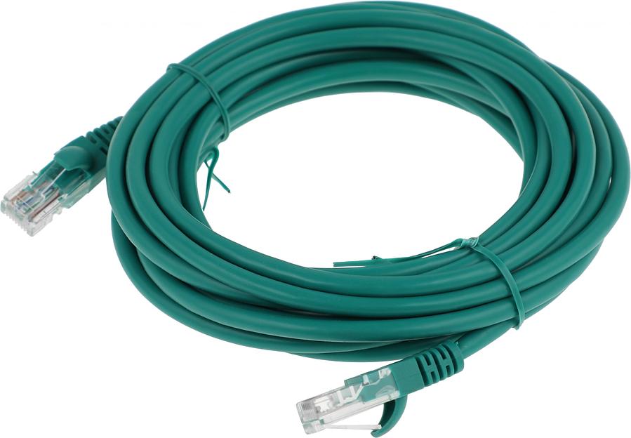 Патч-корд PP12-5M/G 1000G UTP 4 пары cat5E CCA molded 5м зеленый RJ-45 (m)-RJ-45 (m) фото 2