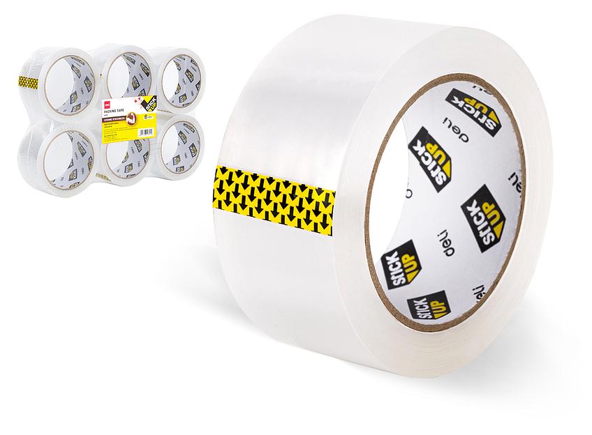 Клейкая лента упаковочная Deli EA318 прозрачная шир.48мм дл.54.9м (упак.:6шт) фото 1