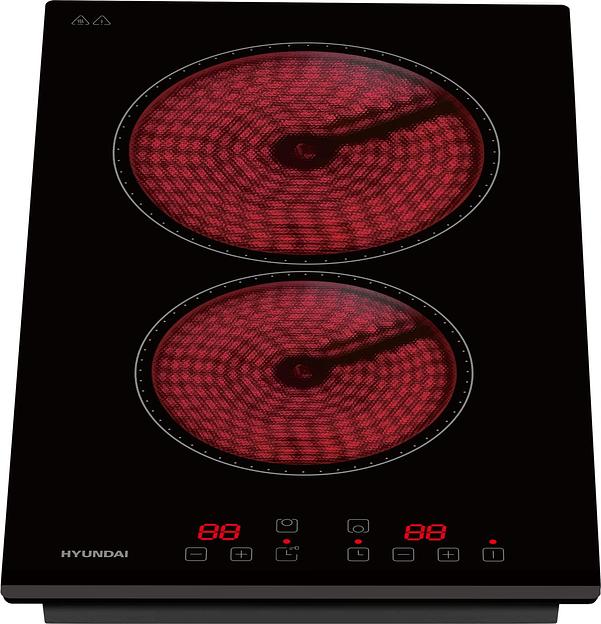 Варочная поверхность Hyundai HHE 3251 BG черный фото 3