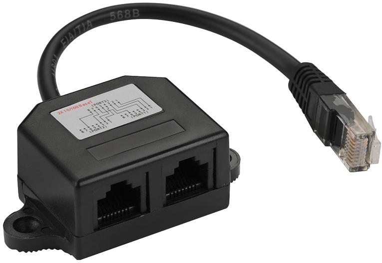 Y-адаптер, 2 компьютерных порта (TWT-Y-E2-E2) фото 1