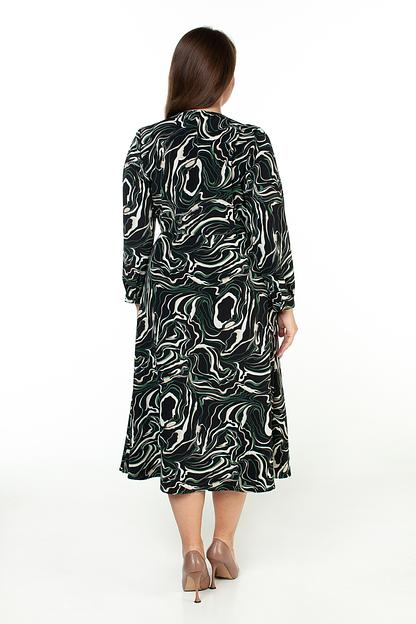 Платье женское  6045/02/Черный, зеленый  фото 6