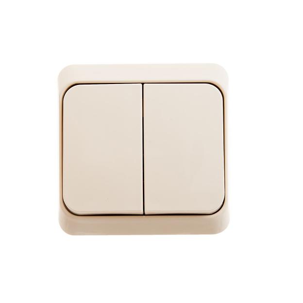 Systeme electric BC10-002K ЭТЮД С/У 2-клавишный ВЫКЛЮЧАТЕЛЬ 10 АХ, КРЕМОВЫЙ, Россия фото 4