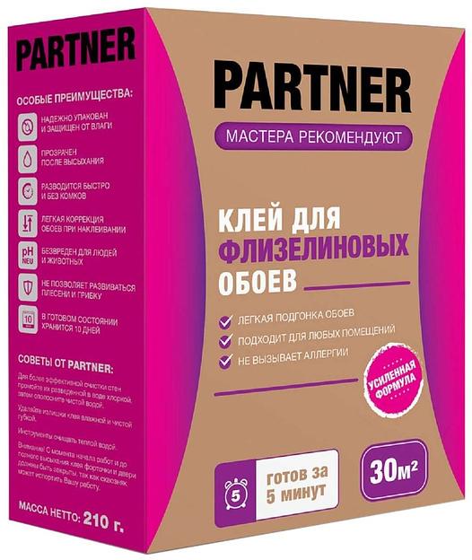Клей обойный Partner 30 для флизелиновых обоев 210гр фото 1