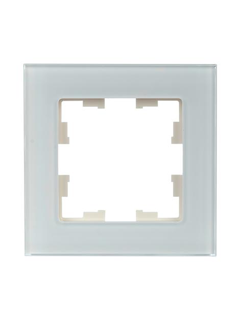 BRITE Рамка 1 пост РУ-1-2-БрБ стекло белый фото 2