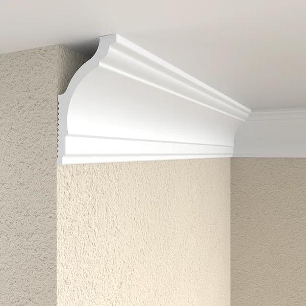 Плинтус потолочный Format 08018E (70), белый ОПТ фото 3