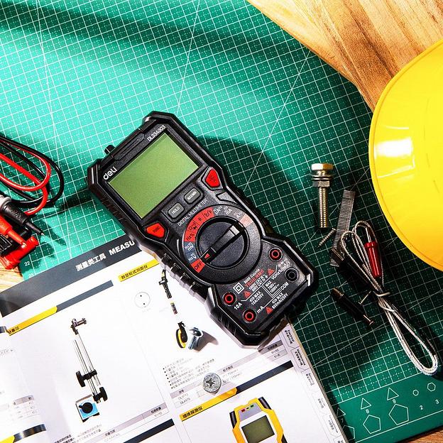 Измерительный и разметочный инструмент Deli Многофункциональный цифровой мультиметр Deli DL334303 напряж. 0-1000В, сила тока 0,02-10А, сопр. до 60 МОм, ЖК-дисплей фото 5