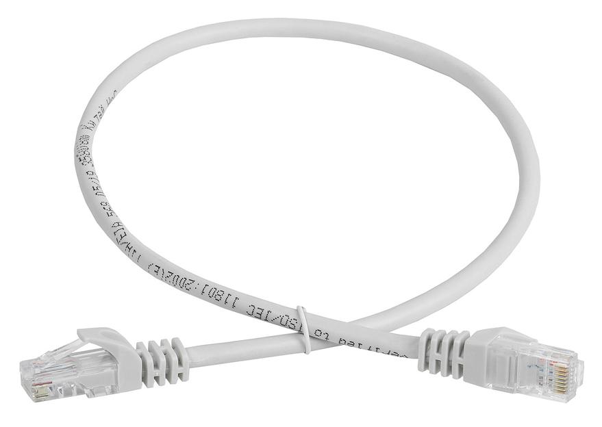 Патч-корд ITK PC01-C5EU-1M-G UTP вилка RJ-45-вилка RJ-45 кат.5е 1м серый ПВХ (уп.:1шт) фото 1