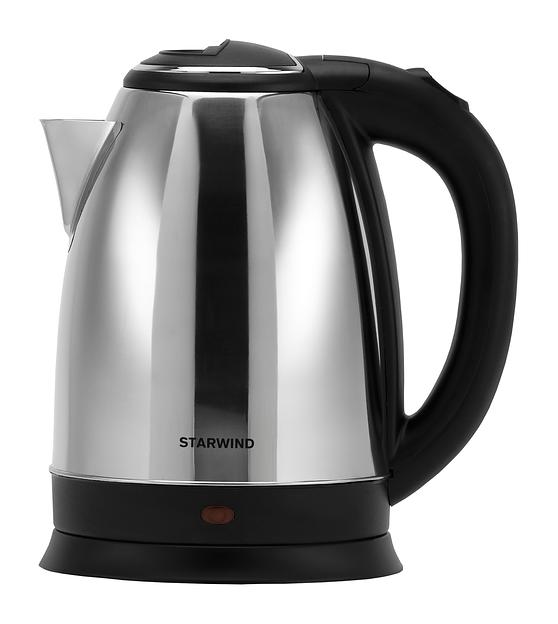 Чайник электрический Starwind SKS1050 1.8л. 1500Вт серебристый/черный (корпус: нержавеющая сталь/пластик) фото 1