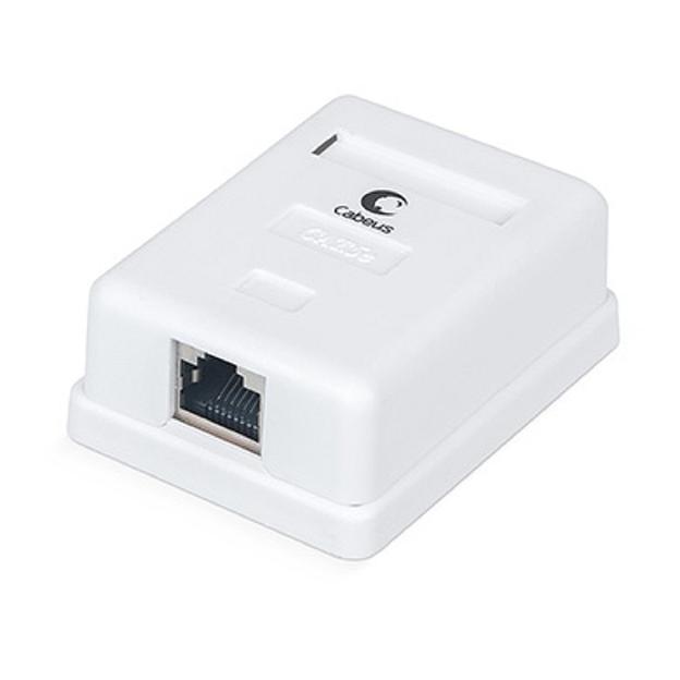 Cabeus WS-8P8C-Cat.5e-SH-1 Розетка компьютерная RJ-45(8P8C), категория 5e, экранированная, одинарная, внешняя, Dual IDC фото 1