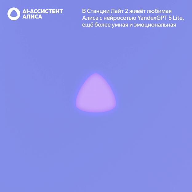 Умная колонка Яндекс Станция Лайт 2 с Алисой, без часов, 6 Вт, модель YNDX-00028 (фиолетовый) фото 10