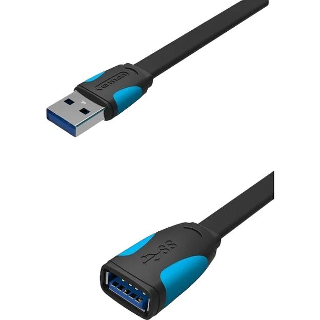 Кабель-удлинитель Vention USB 3.0 AM/AF - 1,5м плоский Кабель-удлинитель Vention USB 3.0 AM/AF - 1.5 м (VAS-A13-B150) фото 1
