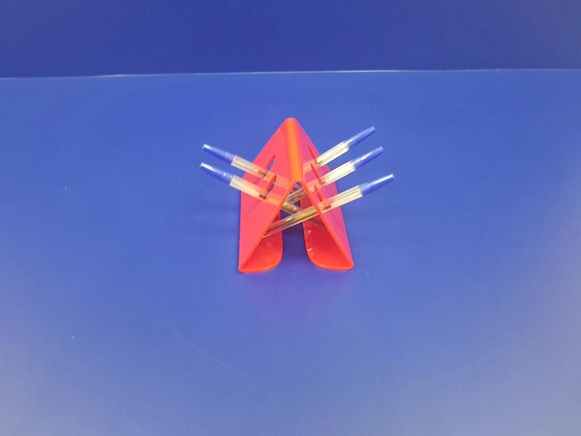 Подставка для ручек карандашей кистей 5 секции.(домик , цвет красный) фото 3