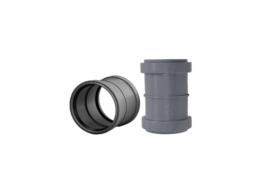 Муфта канализационная 50 двухраструбная фото 1