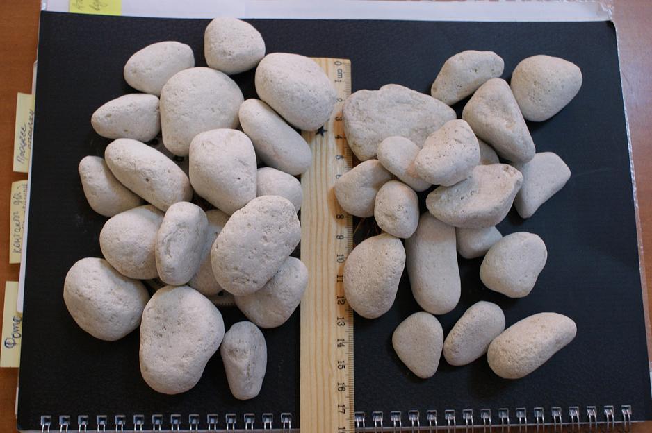 Галька декоративный щебень галтованный Бежевый /тн (40-60 мм) фото 1