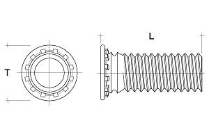 Шпильки сквозных отверстий RFH углеродистая сталь фото 2