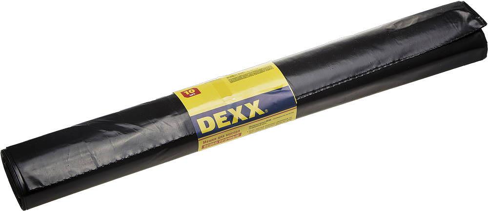 DEXX 180 л, 10 шт, особопрочные, черные, мусорные мешки (39151-180) фото 1