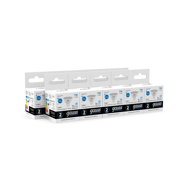 Лампа светодиодная Gauss Elementary MR16 7Вт цок.:GU5.3 спот 220B 6500K св.свеч.бел.хол. MR16 (упак.:1шт) (13537) фото 4