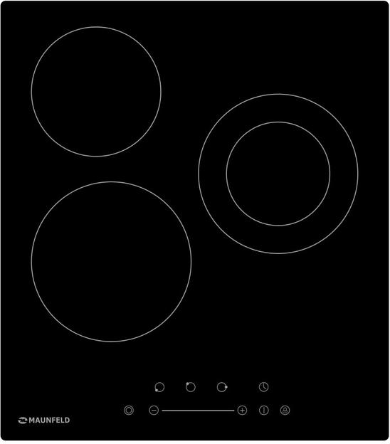 Варочная поверхность Maunfeld EVCE.453.D-BK черный фото 1