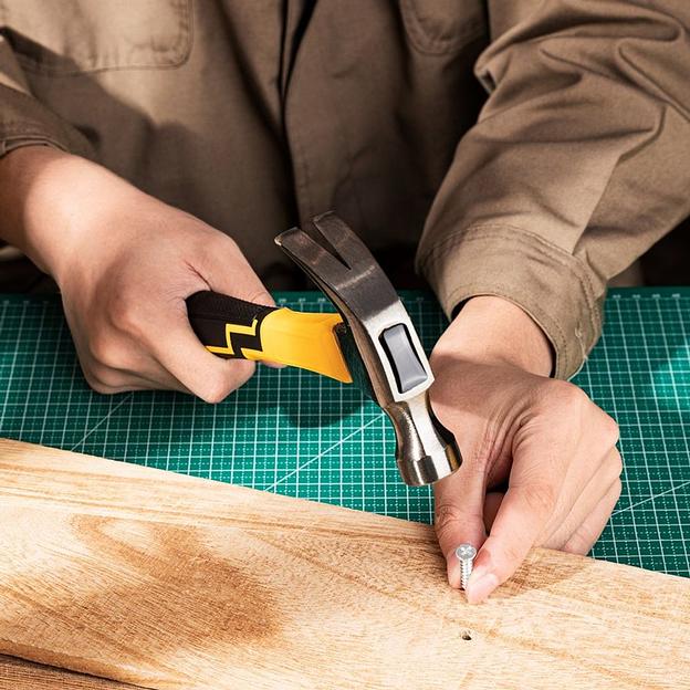 Ударно-рычажный инструмент Deli Молоток-гвоздодер Deli DL5001 250 гр Фиберглассовая рукоять. фото 6