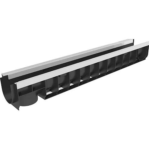 Лоток водоотводный пластиковый Gidrolica Standart Plus ЛВ-10.14,5.13 усиленный фото 1