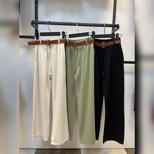 Женские широкие брюки на высокой посадке опт фото 3