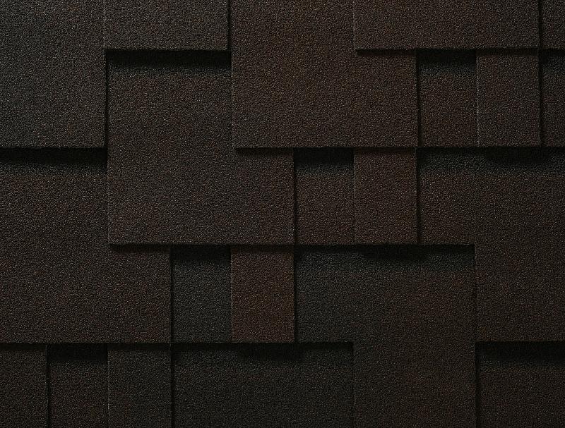 Гибкая черепица СБС «RUFLEX», цвет: тёмный шоколад, коллекция Руна фото 1