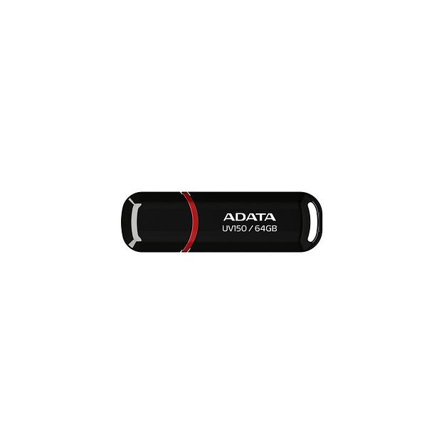 Флешка USB A-Data AUV150 64ГБ, USB3.0, черный [auv150-64g-rbk] фото 1