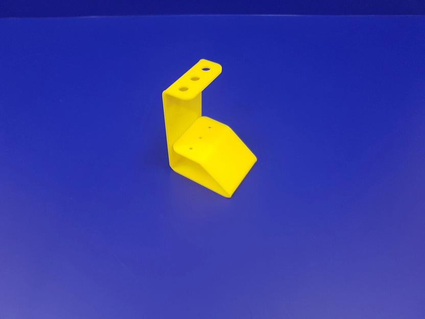 Подставка для ручек карандашей кистей 3 секции.(вертикальное размещение, место для логотипа, желтая) фото 4