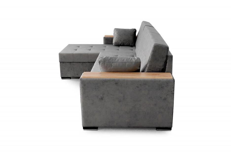 Угловой диван «Монако 1» СТАНДАРТ, Лана серый фото 7