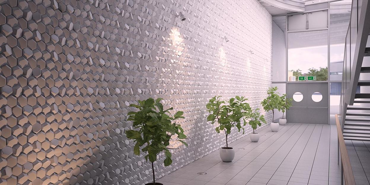 Панель гипсовая 3D эконом «Соты» 500×500 мм фото 3