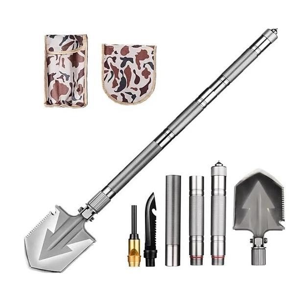 Многофункциональная «Тактическая» складная лопата 12 в 1 стальная, Опт фото 1