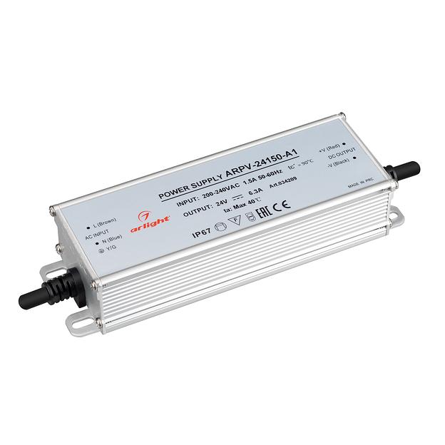 Блок питания ARPV-24150-A1 (24V, 6.25A, 150W) (IP67 металл, 3 года) фото 1