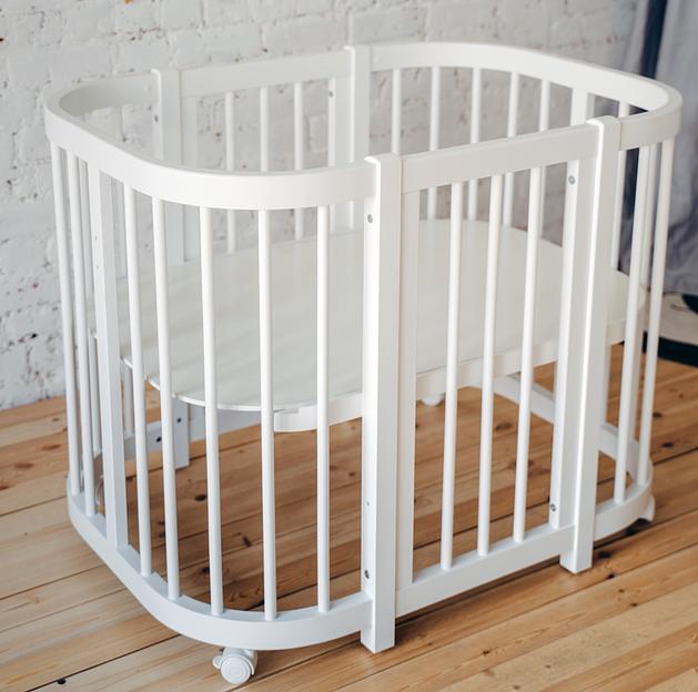 Детская кроватка-трансформер для новорожденных Smart White фото 5