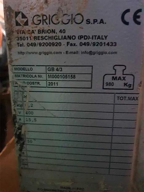 Кромкооблицовочный станок Griggio «GB 4/3» фото 3
