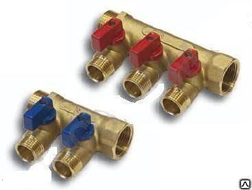 Коллектор распределительный SEAGULL с отсекающими кранами для труб фото 1