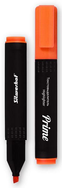 Текстовыделитель Silwerhof Prime 108031-06 скошенный пиш. наконечник 1-4мм оранжевый коробка фото 1