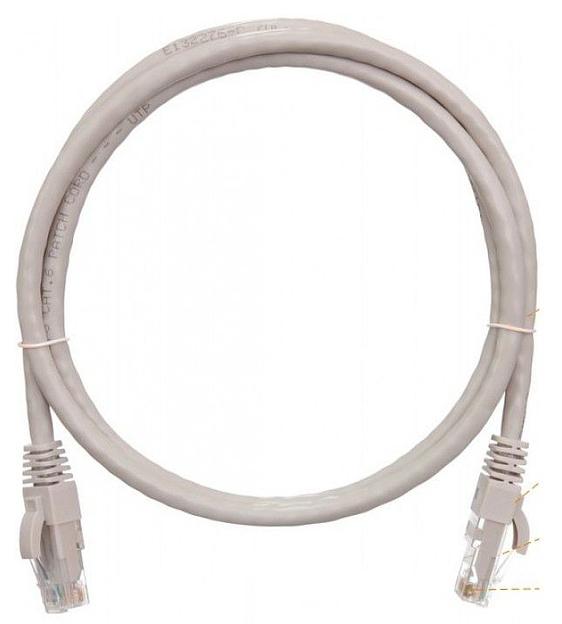 Патч-корд Lanmaster LAN-PC45/U6-2.0-GY вилка RJ-45-вилка RJ-45 кат.6 2м серый LSZH фото 1
