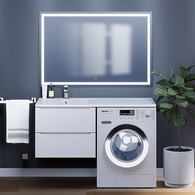 Тумба под стиральную машину Uperwood Tanos 60 см, подвесная, белый фото 1