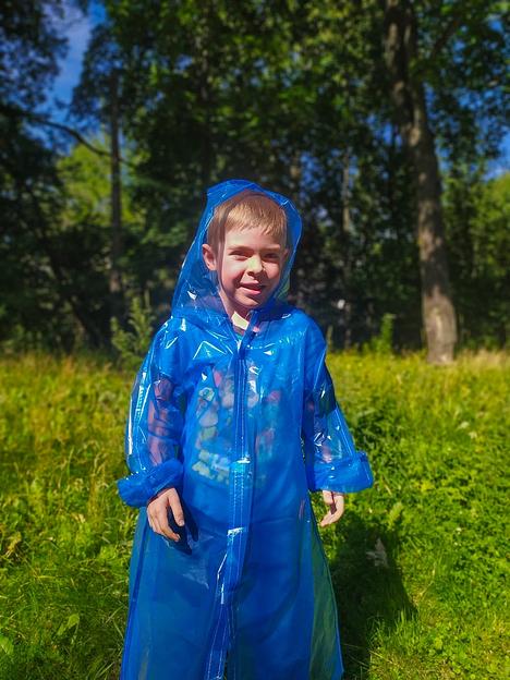 Детский плотный дождевик на липучках шитый фото 1