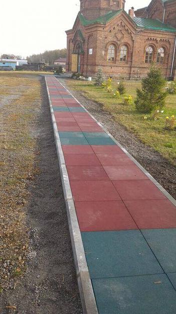 Мат резиновый 1200х600х40 мм соединение втулки чёрный ОПТ фото 5