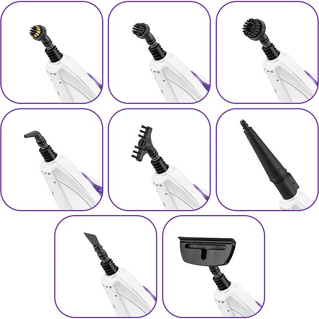 Швабра паровая Kitfort КТ-1085 1500Вт белый/фиолетовый фото 5