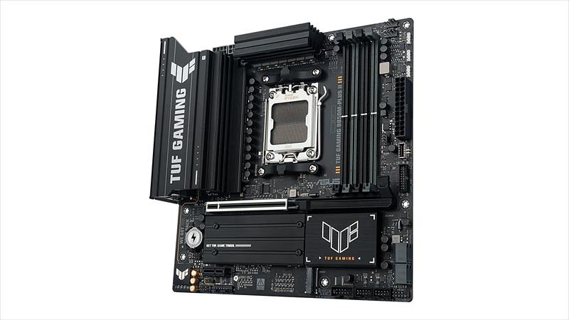 Материнская плата Asus TUF GAMING B850M-PLUS II SocketAM5 AMD B850 4xDDR5 mATX AC`97 8ch(7.1) 2.5Gg RAID+HDMI+DP фото 1