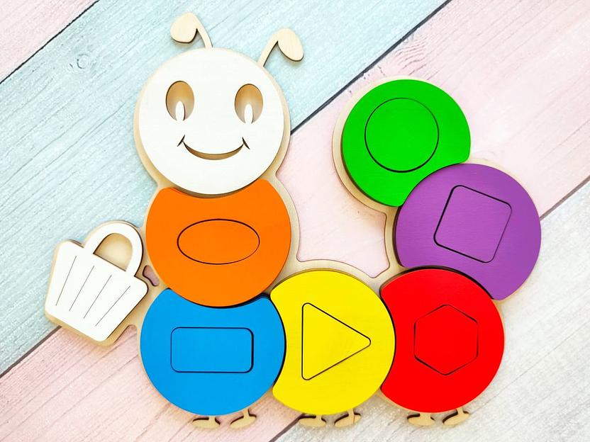 Сортер «Гусеница с сумочкой» опт фото 1