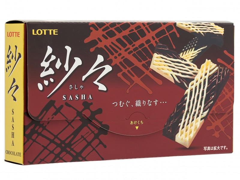 Шоколад Sasha комбинированный молочно-белый, Lotte, 69 гр ОПТ фото 2