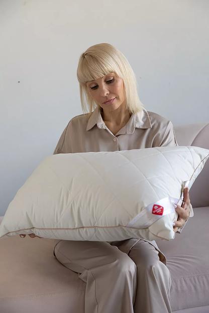 Подушка 50х70 см «Меринос», стёганая, тик с кантом и замком ОПТ фото 2