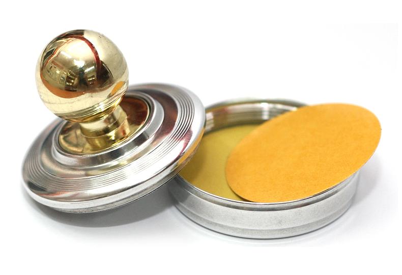 Полуавтоматическая печать в металлическом корпусе «Радий-кнопка» фото 1